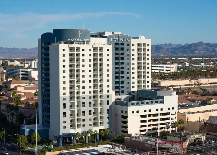 The Platinum Hotel & Spa is at 211 E Flamingo Rd, Las Vegas, is just a block away from the strip.