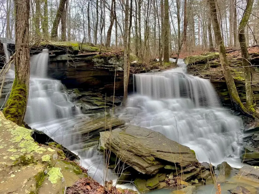 The waterfalls at Cumberland Bay State Park. (Photo By: Josh Kuykendall)