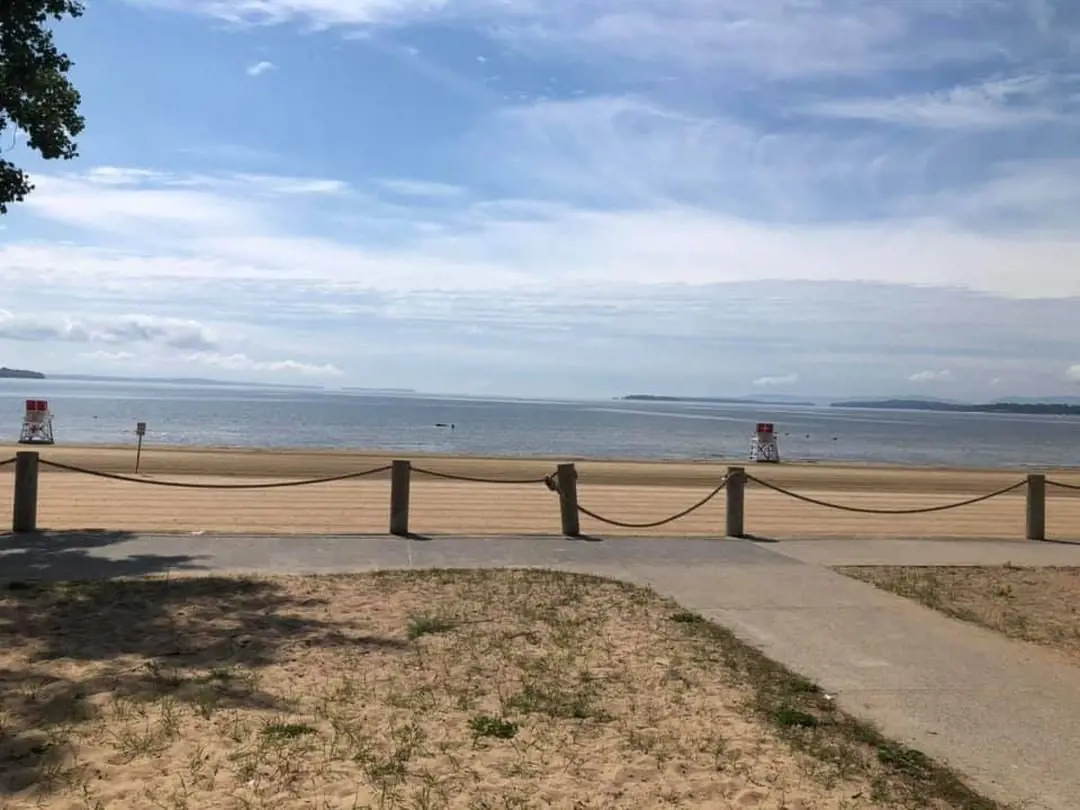 Plattsburgh City Beach is a great place to spend the evenings.