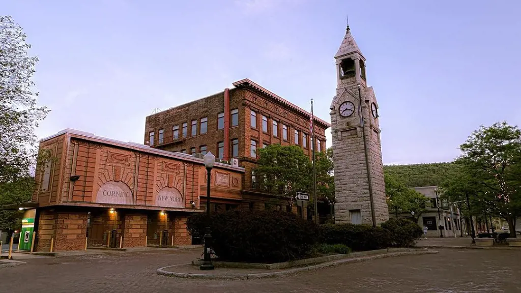 Centerway Clock Tower of Corning New York.