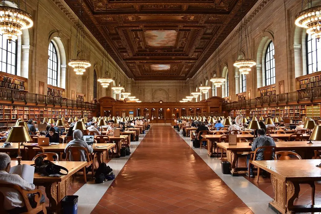 Visitors in the reading room enjoying the books available in the library