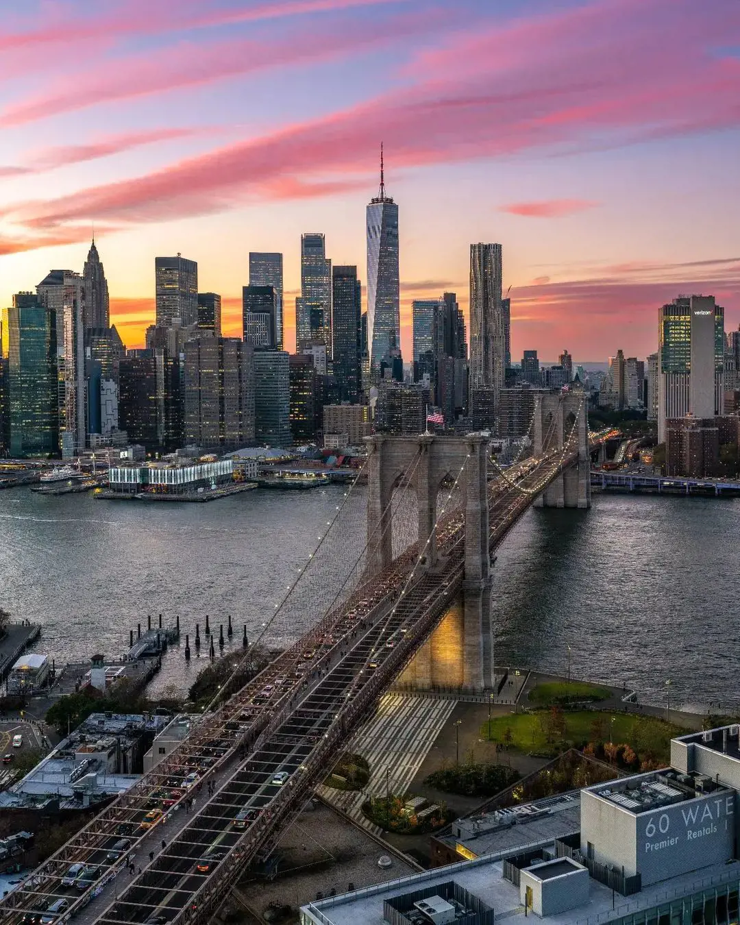 Skyline view of Brooklyn Bridge (photo by @kingy27nyc)