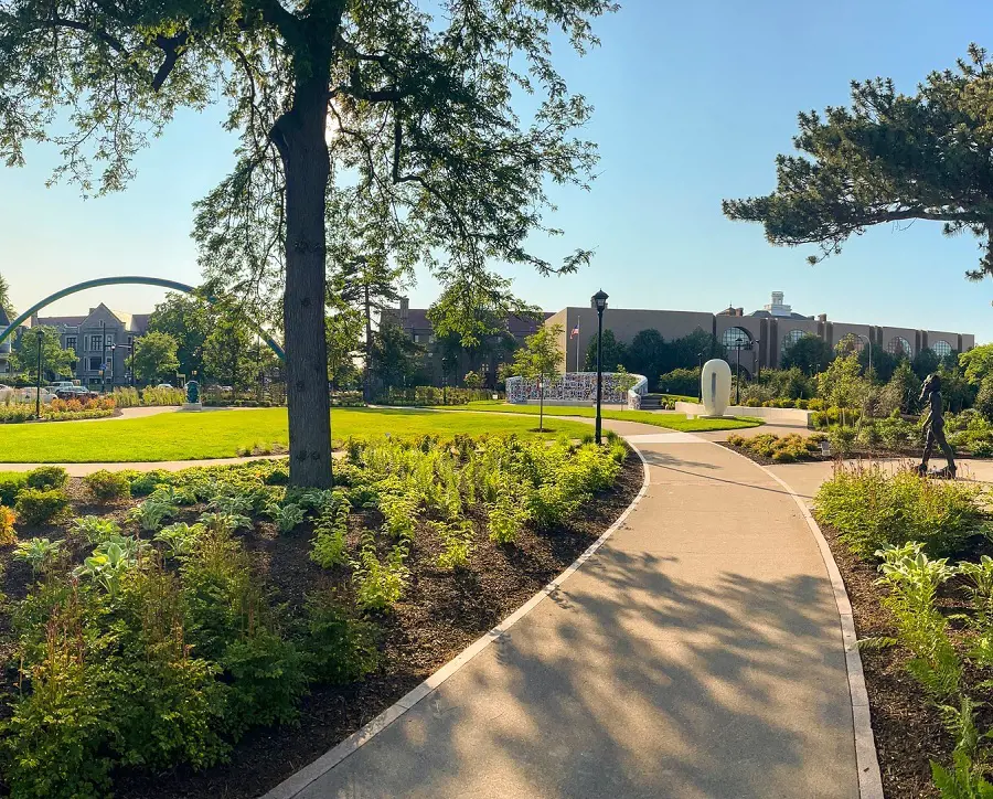 The outdoor area at Memorial Art Gallery. Photo By: Andy Olenick
